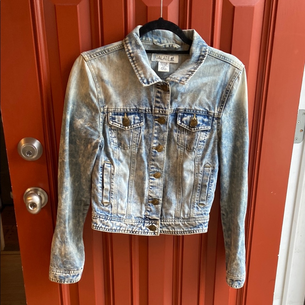 💜 Acid Wash Denim Jacket Cropped